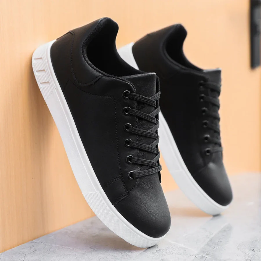 Sneakers eleganti in pelle da uomo - Scarpe casual con lacci - Image 4