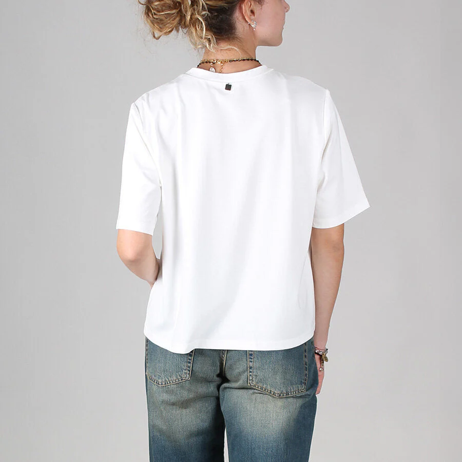 T-shirt a girocollo in viscosa - Image 4