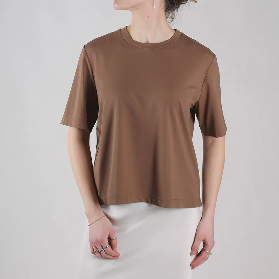 T-shirt a girocollo in viscosa - Image 5