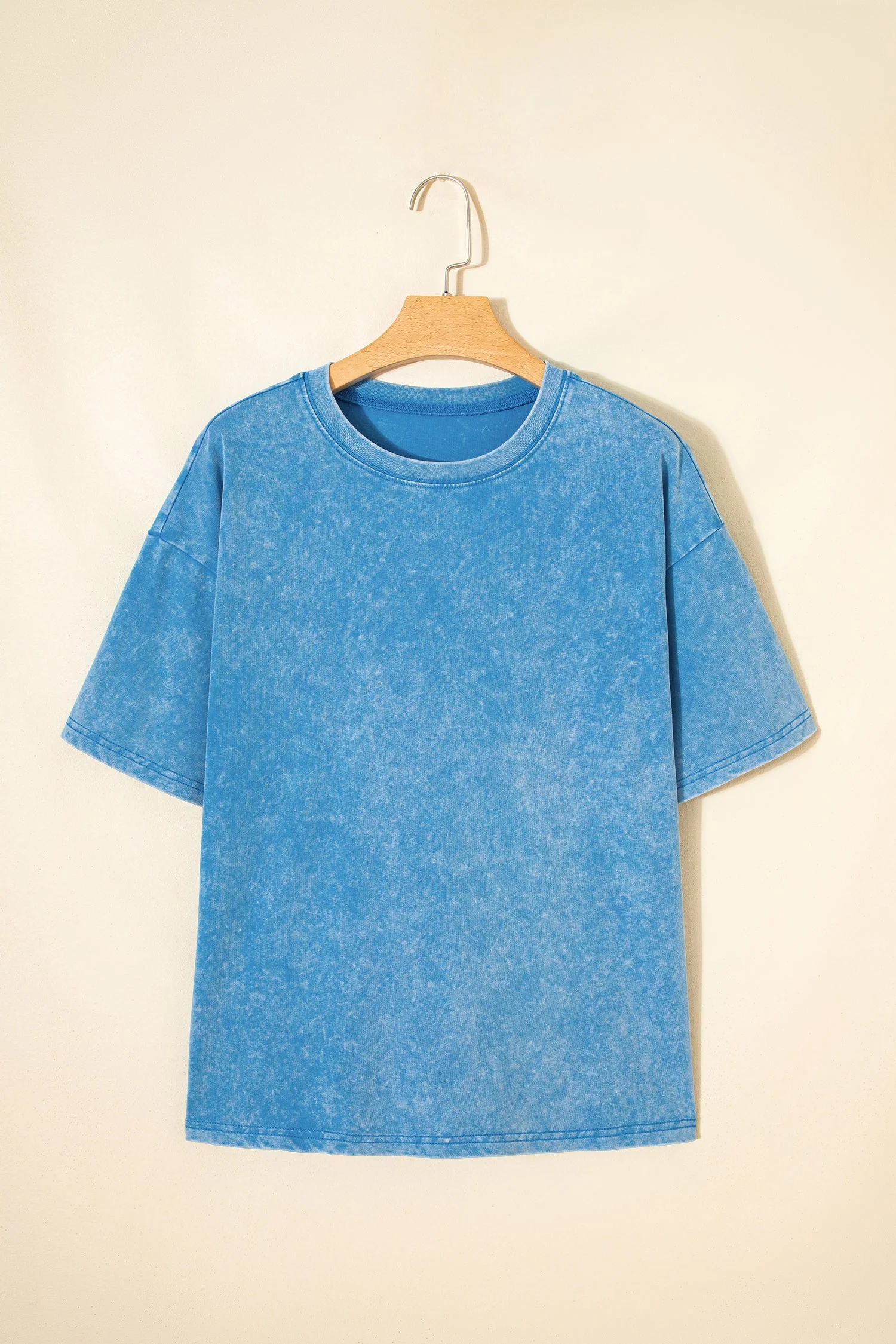T-shirt Oversize Blu Effetto Lavaggio Minerale - Image 6
