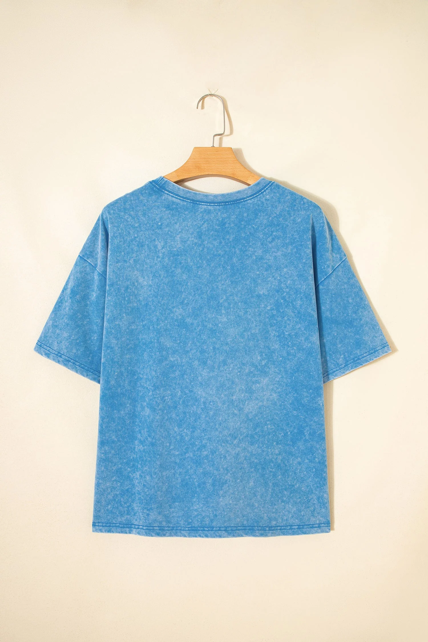 T-shirt Oversize Blu Effetto Lavaggio Minerale - Image 7