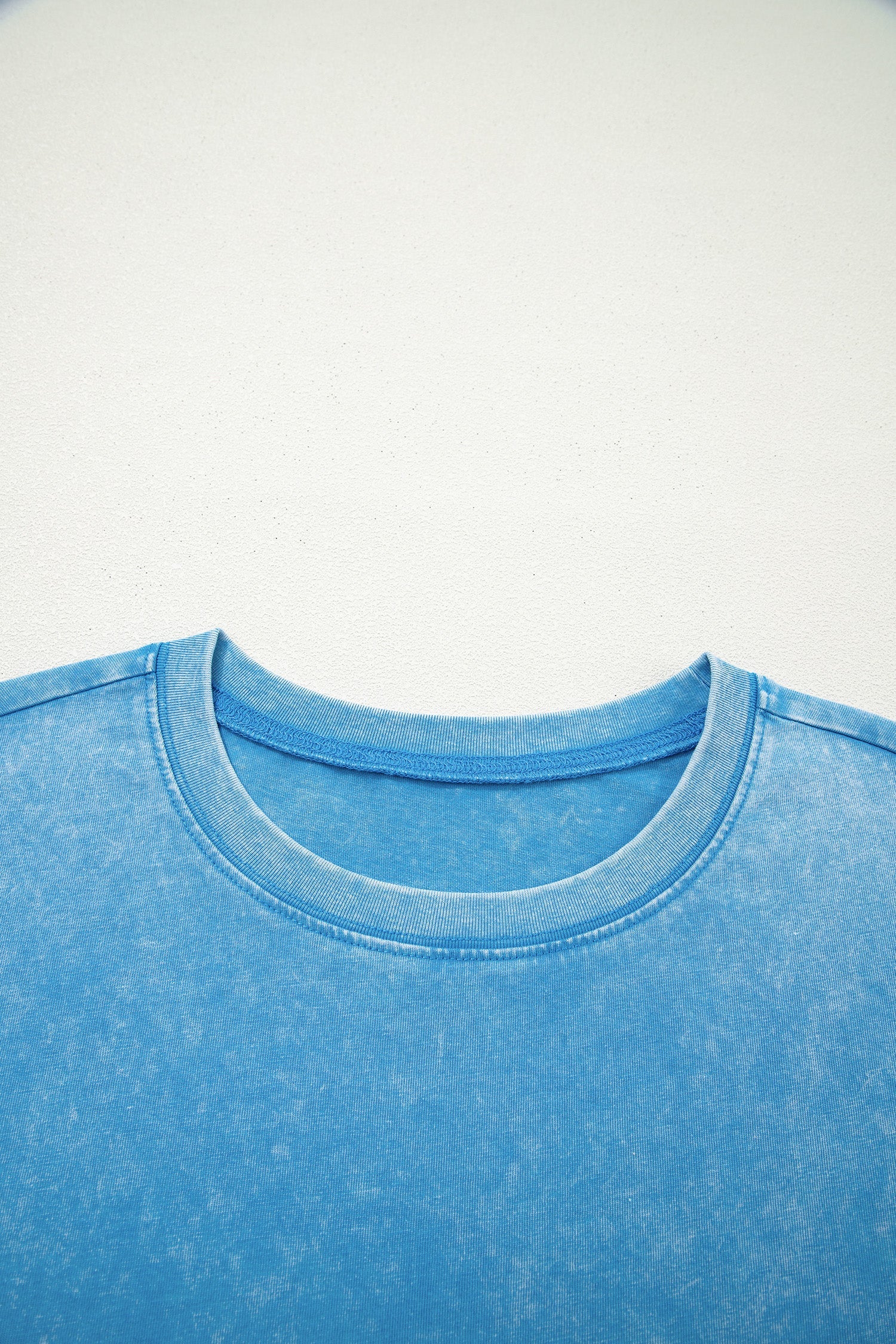 T-shirt Oversize Blu Effetto Lavaggio Minerale - Image 8