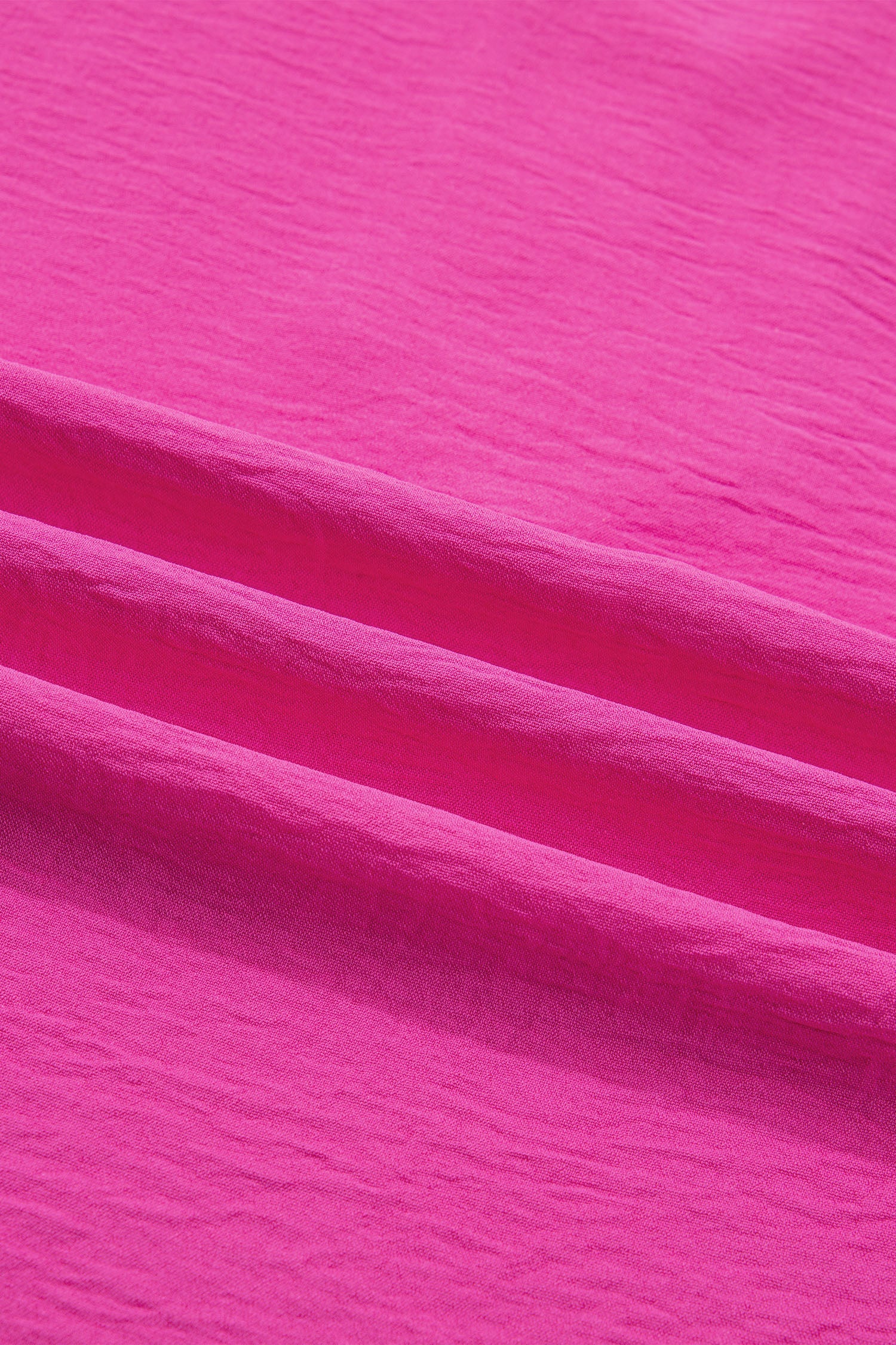 Top a Maniche Corte Ampie con Scollo a V Color Block Rosso Rosa - Image 7
