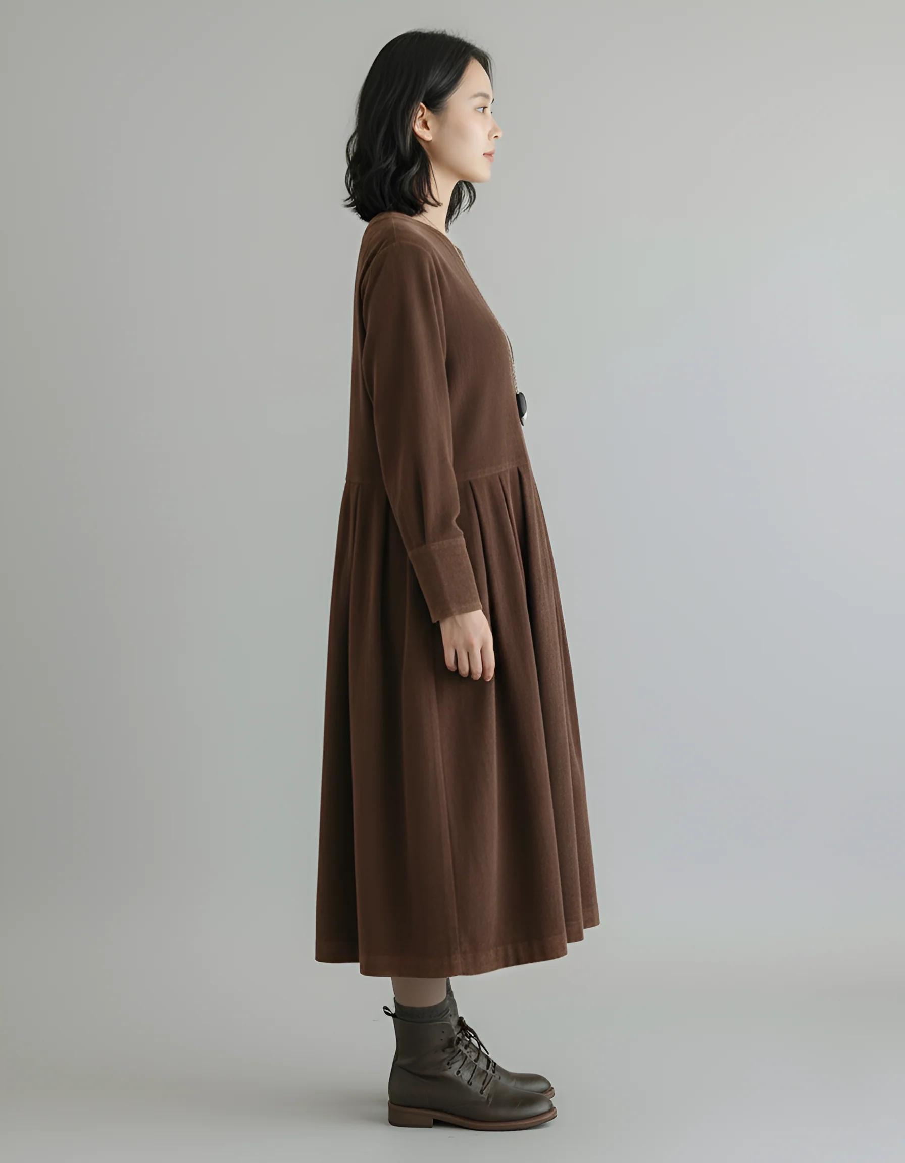 Valerios Fashion abito midi donna in cotone casual elegante - Image 2