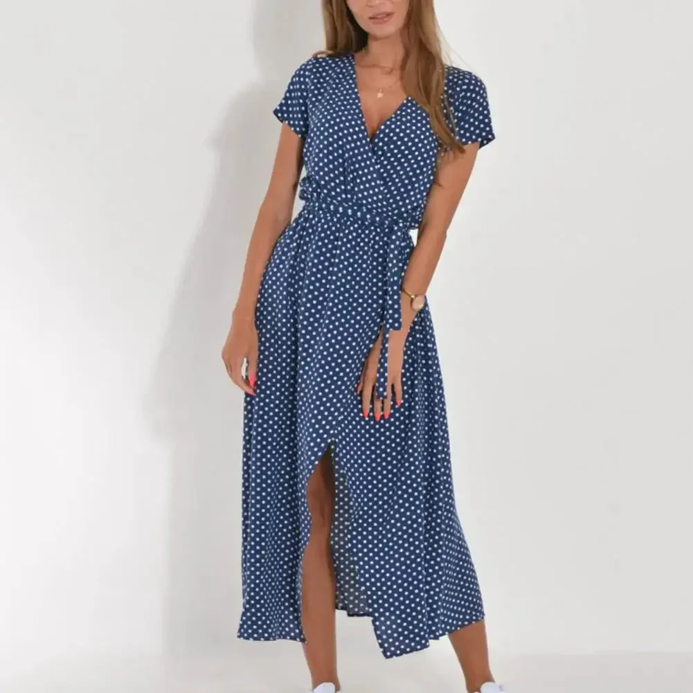 Vestito a portafoglio con stampa floreale da donna - Image 11