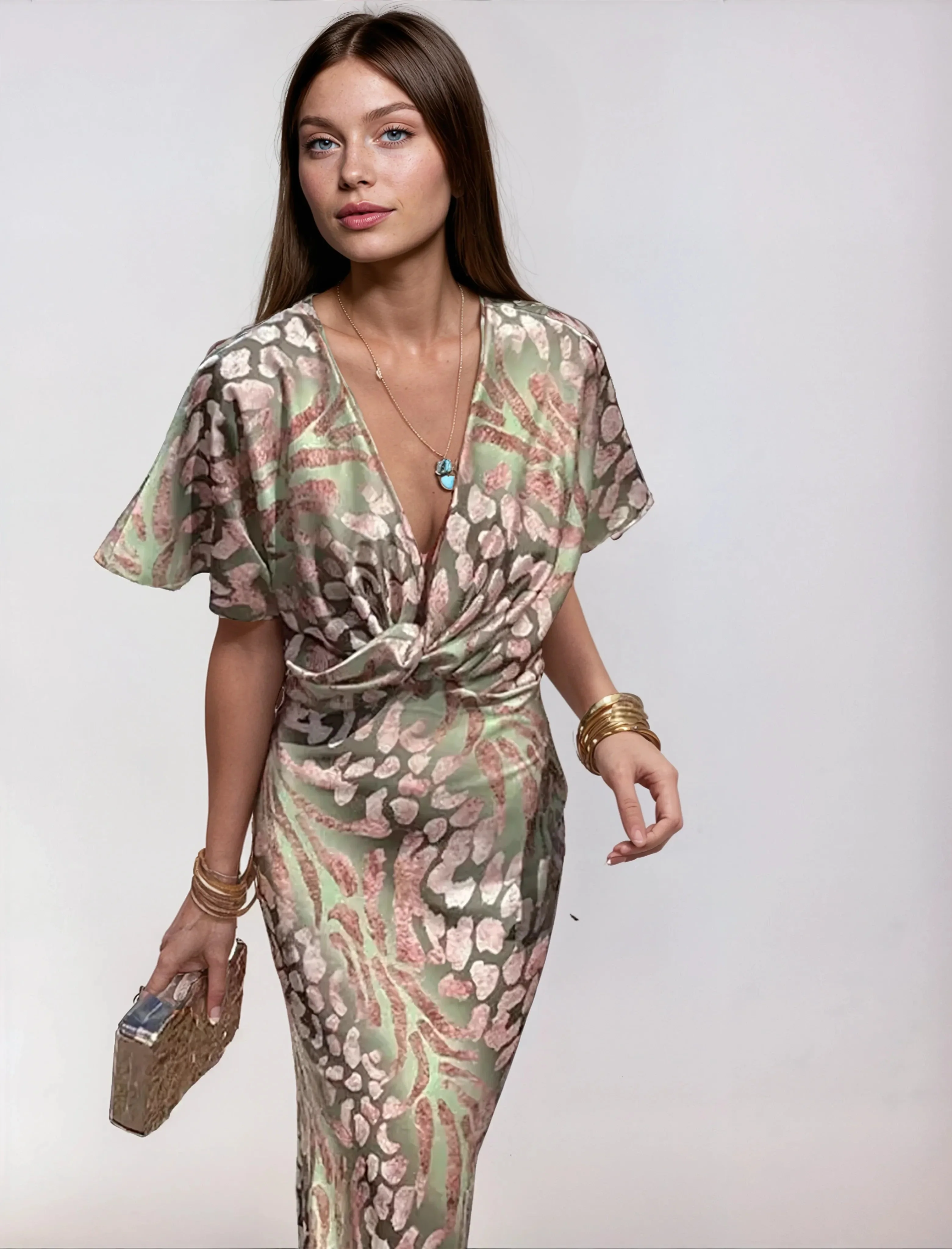 Vestito da Sera con Nodo Frontale per Donna - Image 2