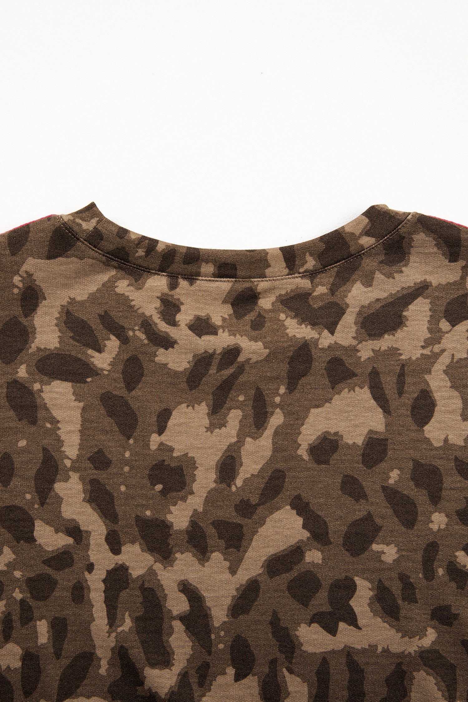 Vestito Mini a T-shirt Marrone con Stampa Leopardata e Tasche - Image 5
